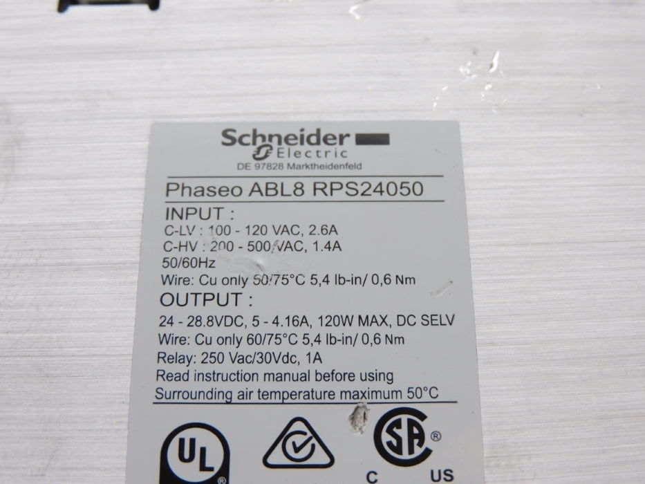 SCHNEIDER ELECTRIC ABL8RPS24050 200-500VAC 1.4A NSNP