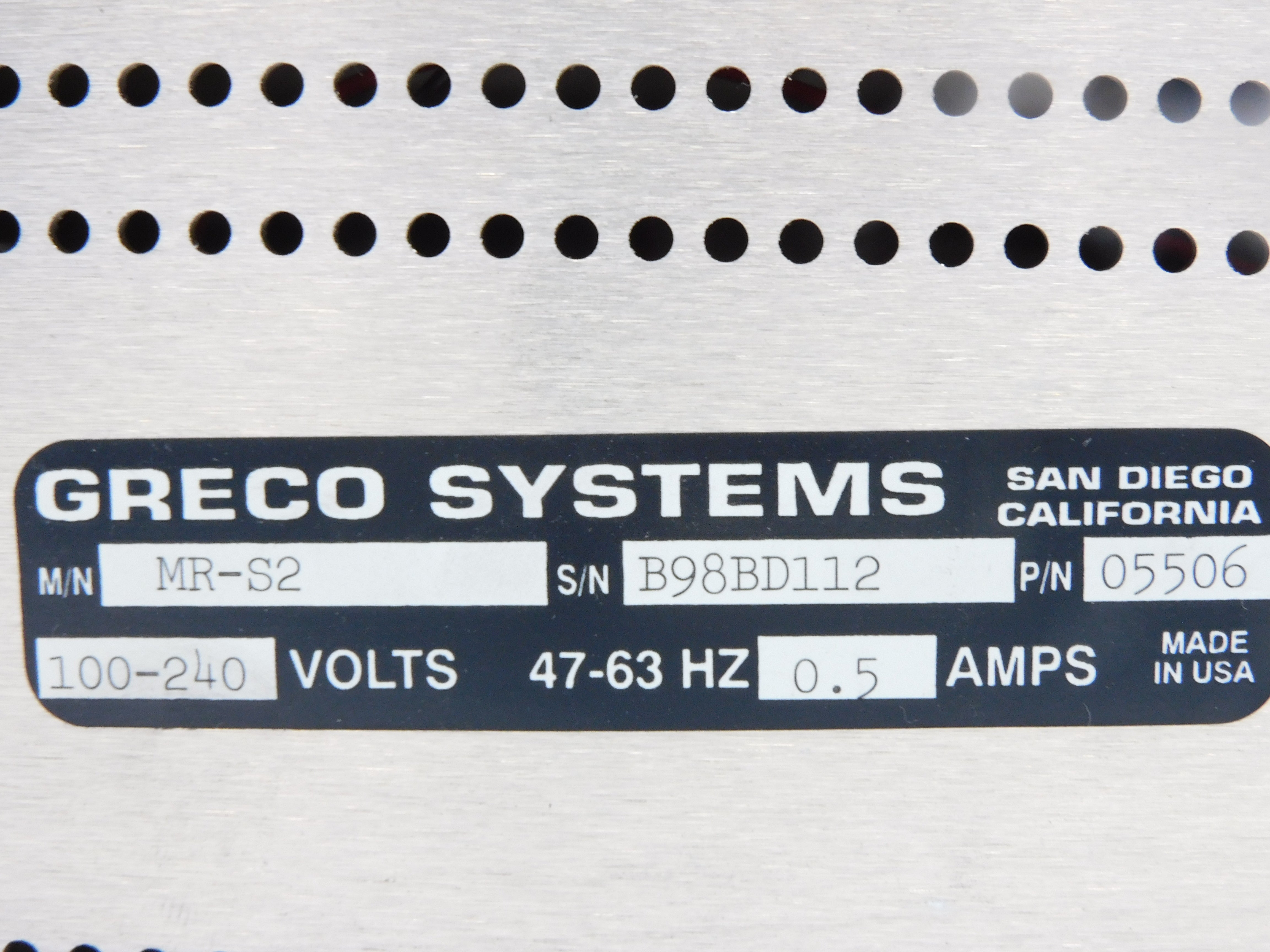 GRECO SYSTEMS MR-S2 05526 NUPI