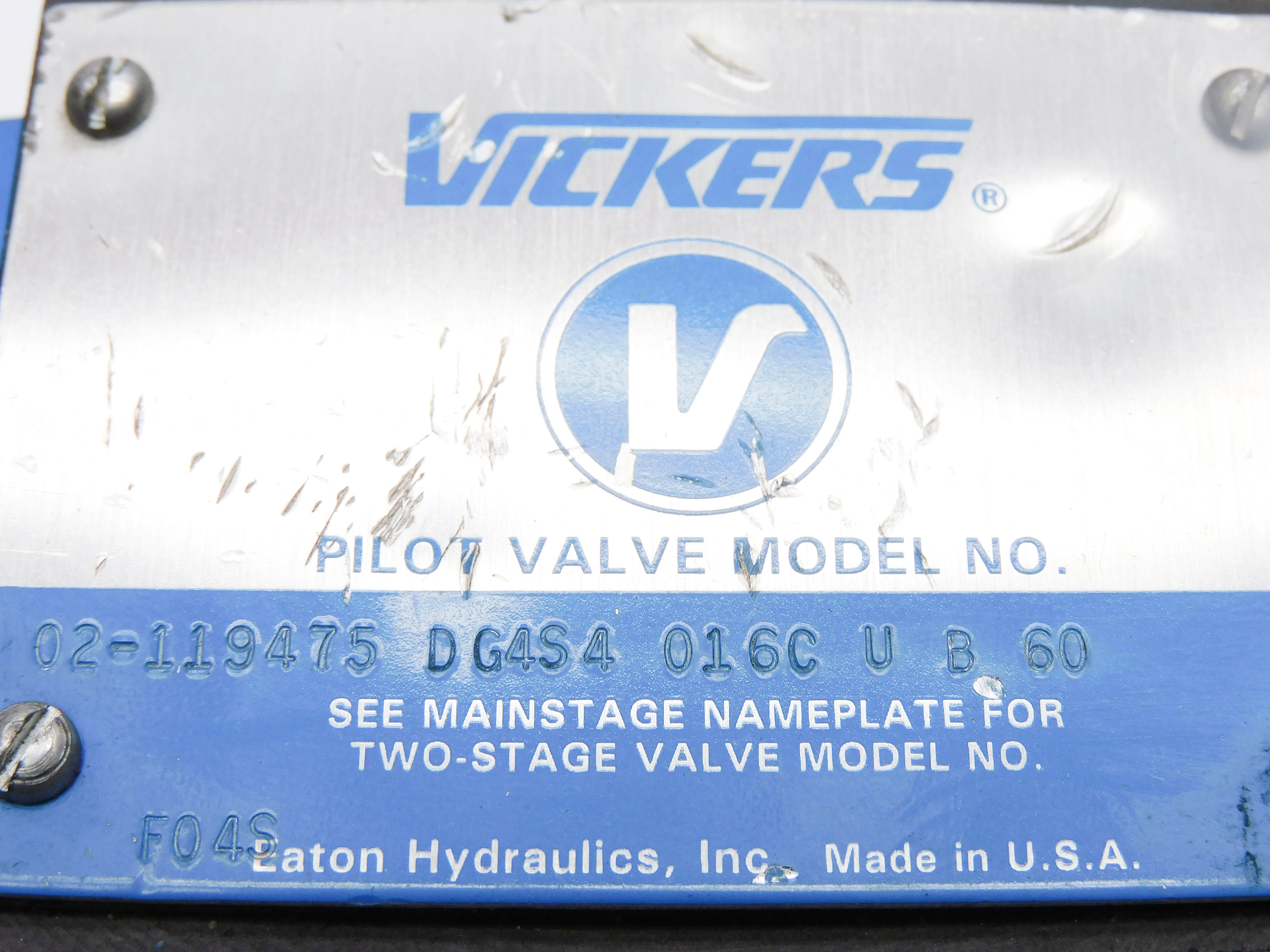 VICKERS DG4S4016CUB60 02-119475 110/120V .85/.69A NSNP