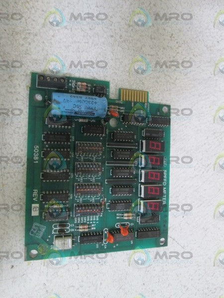 PTI CONTROLS SPEED METER BOARD 50381 REV. B UNMP