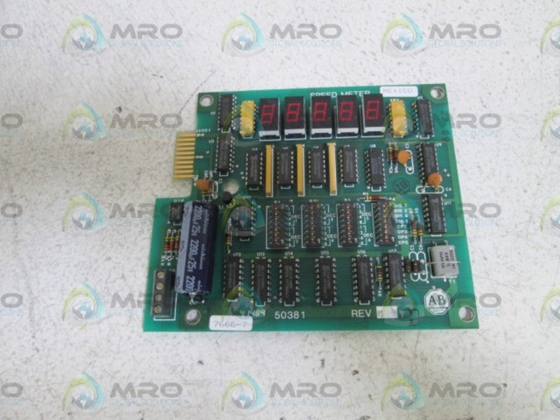 ALLEN BRADLEY SPEED METER BOARD 50381 REV. 05  UNMP