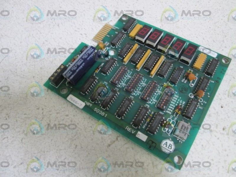 ALLEN BRADLEY SPEED METER BOARD 50381 REV. 05  UNMP