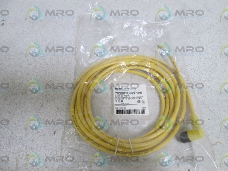 BRAD CONNECTIVITY FEMALE CORD 703001D02F120  NSMP