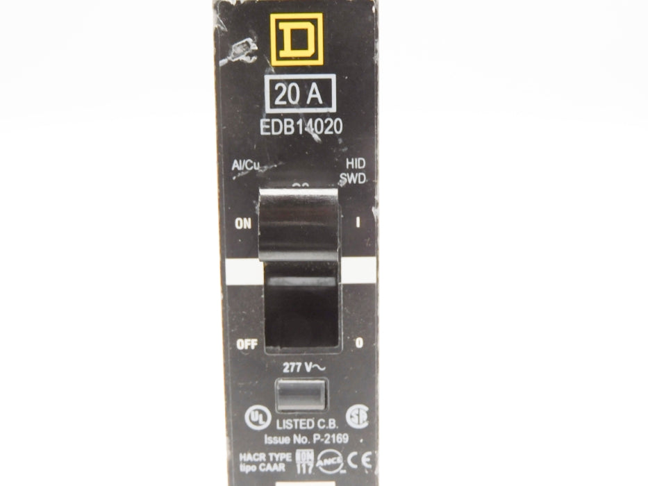 SQUARE D EDB14020 20A 277V (AS PICTURED) NSNP