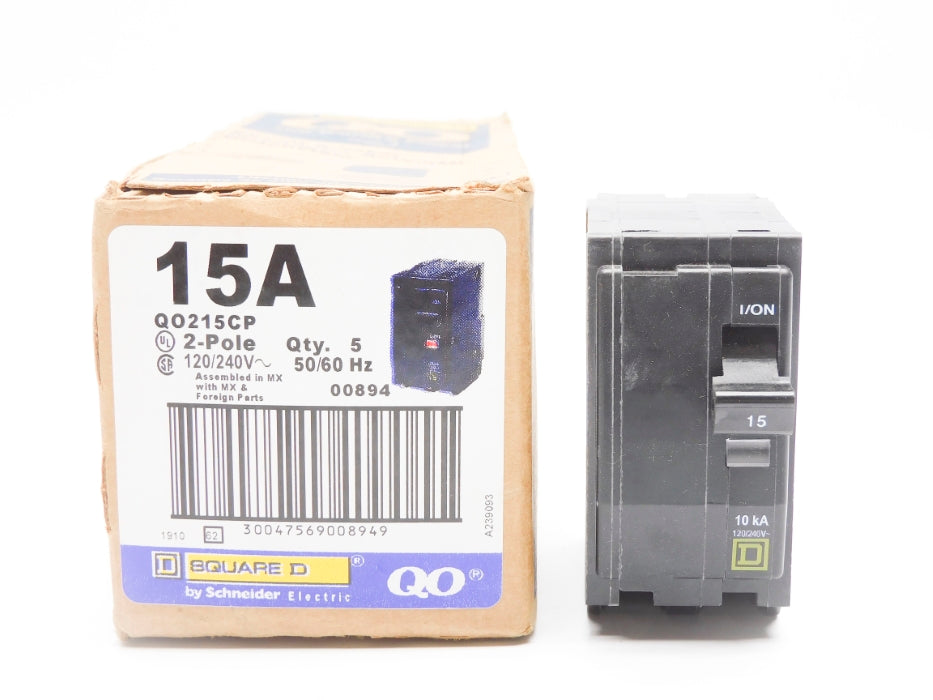 SQUARE D QO215CP 120/240V 15A (PKG OF 5) NSMP