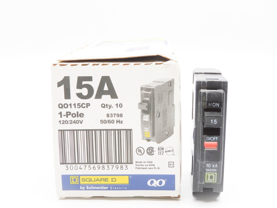 SQUARE D QO115CP 15A 120/240V (PKG OF 10) NSMP