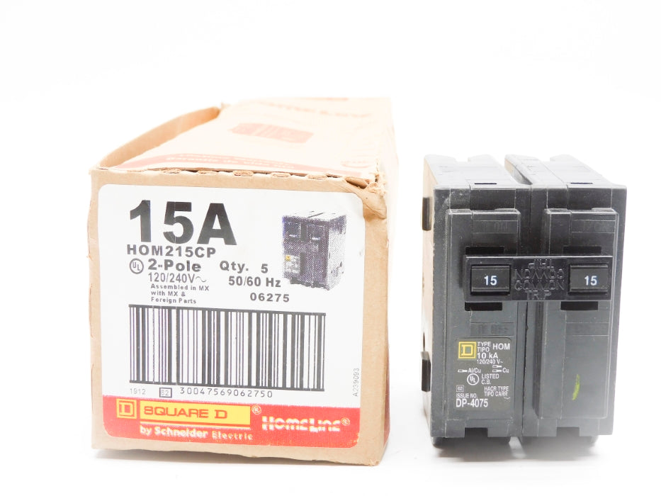 SQUARE D HOM215CP 15A 120/240V (PKG OF 5) NSMP