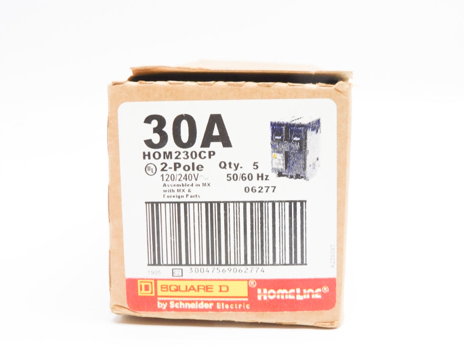 SQUARE D HOM230CP 30A 120/240V (PKG OF 5) NSMP