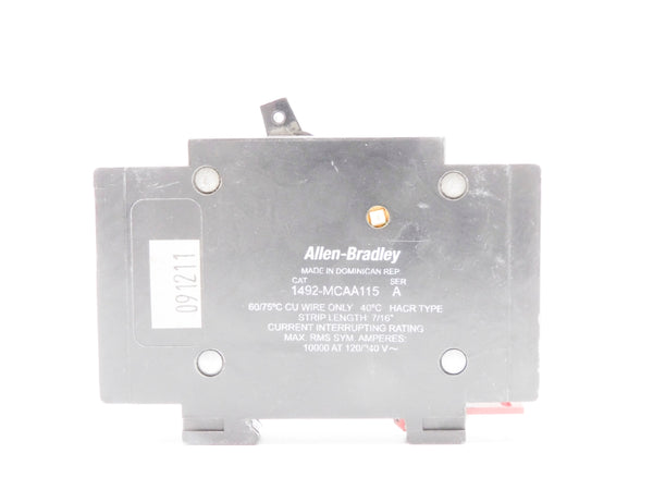 ALLEN BRADLEY 1492-MCAA115 SER. A 15A 120/240V UNMP