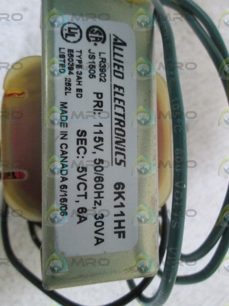 ALLIED ELECTRONICS TRANSFORMER 6K11HF  NSMP