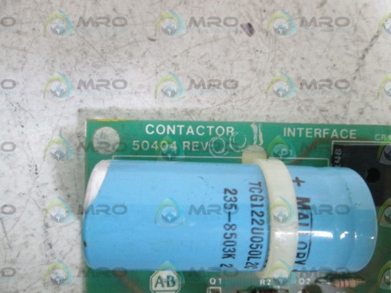 ALLEN BRADLEY CONTACTOR INTERFACE BOARD 50404  NSNP