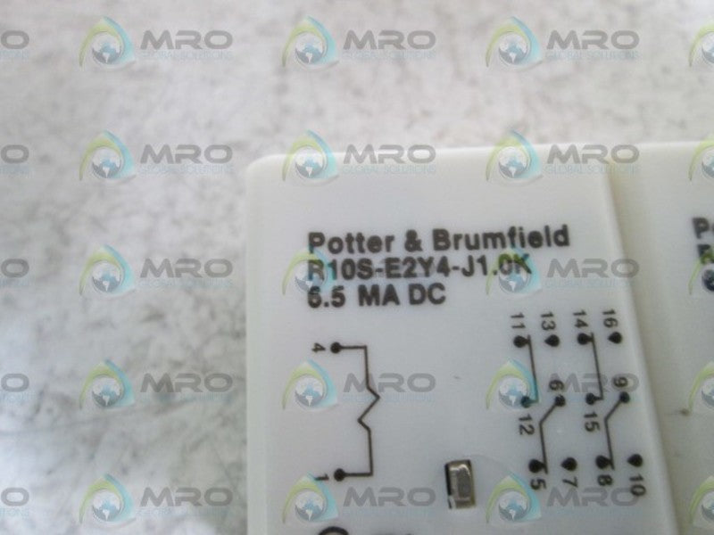 LOT OF 2 POTTER & BRUMFIELD RELAY R10S-E2Y4-J1.0K NSNP