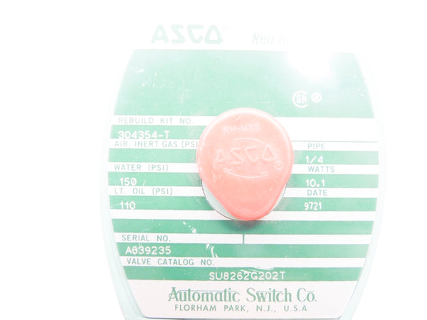 ASCO SU8262G202T 110/120V 150PSI 1/4" UNMP