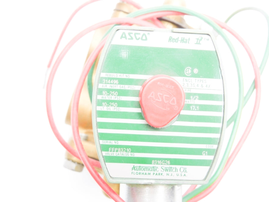 ASCO 8316G26 110/120V 10-250PSI 1/2" NSNP