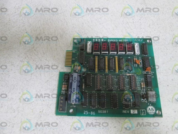 ALLEN BRADLEY SPEED METER BOARD 50381 REV. D  UNMP