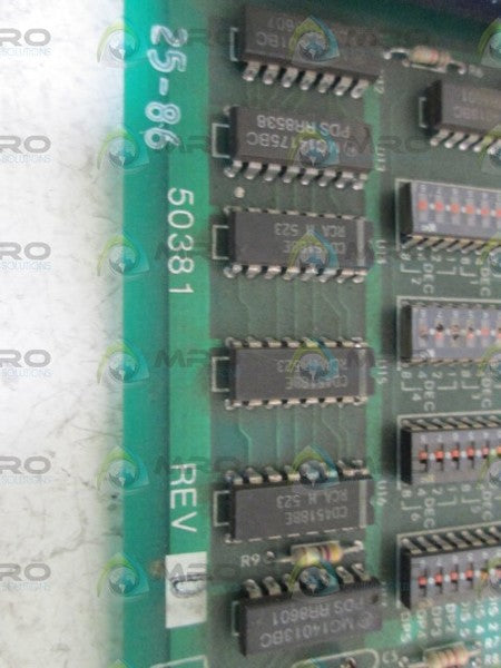 ALLEN BRADLEY SPEED METER BOARD 50381 REV. D  UNMP