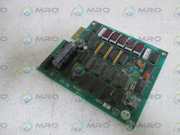 ALLEN BRADLEY SPEED METER BOARD 50381 REV. D  UNMP