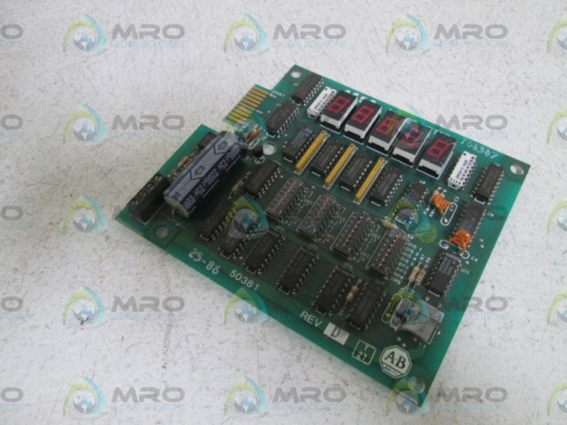 ALLEN BRADLEY SPEED METER BOARD 50381 REV. D  UNMP