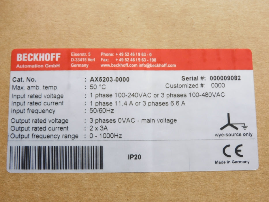 BECKHOFF AX5203-0000 NUPI