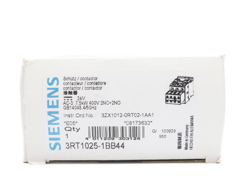SIEMENS 3RT1025-1BB44 24VDC NSMP