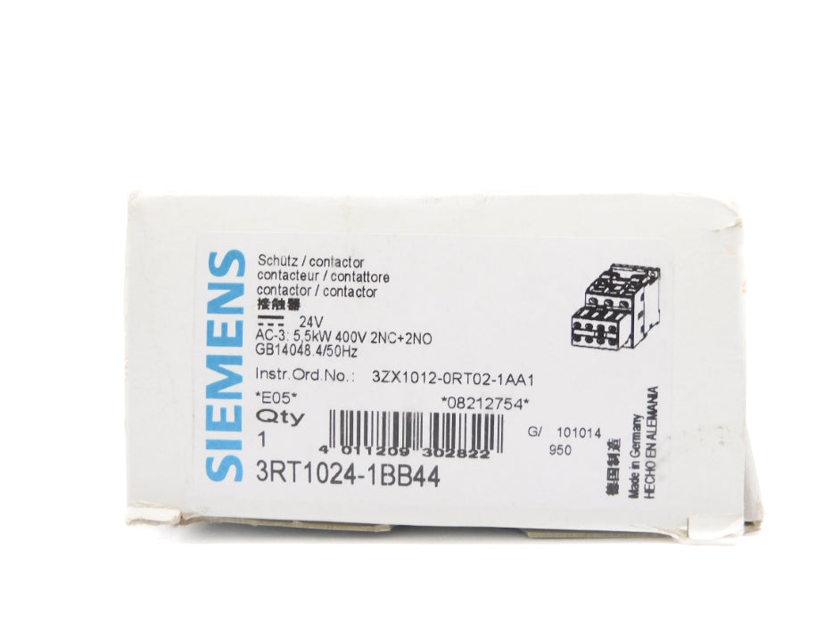 SIEMENS 3RT1024-1BB44 24VDC (AS PICTURED) NSMP