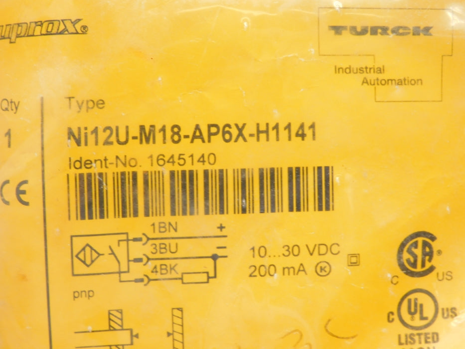 TURCK NI12U-M18-AP6X 1645100 10-30VDC NSMP