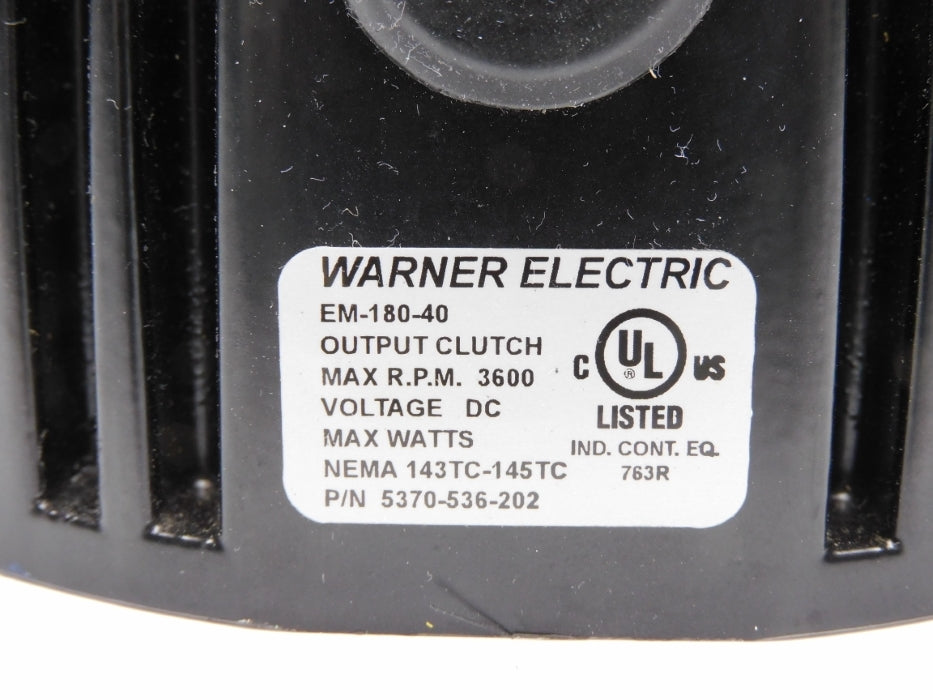 WARNER ELECTRIC 5370-536-202 EM-180-40 NSNP