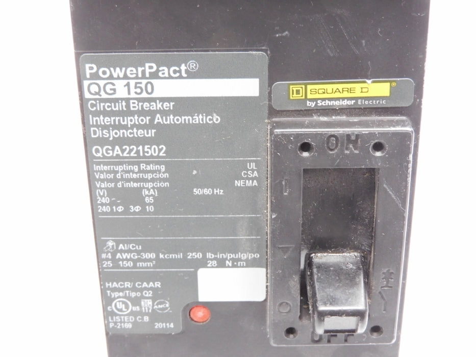 SQUARE D QGA221502 240V 150A NSNP