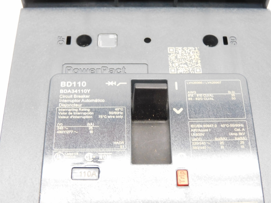 SQUARE D BDA34110Y 277V 110A NSMP