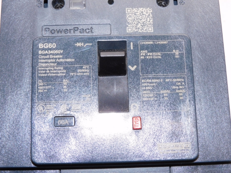 SQUARE D BGA34060Y 277V 60A NSNP