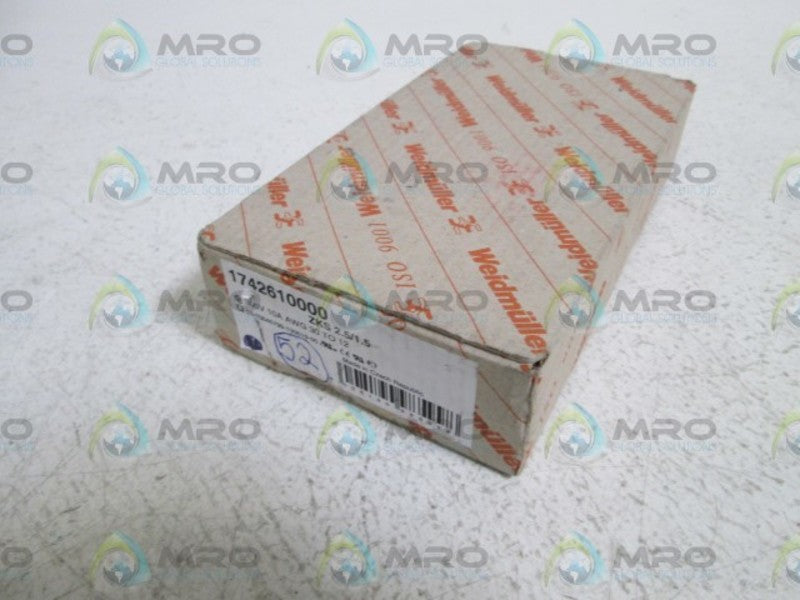 LOT OF 52 WEIDMULLER TERMINAL BLOCK (1742610000) ZKS 2.5/1.5 NSMP