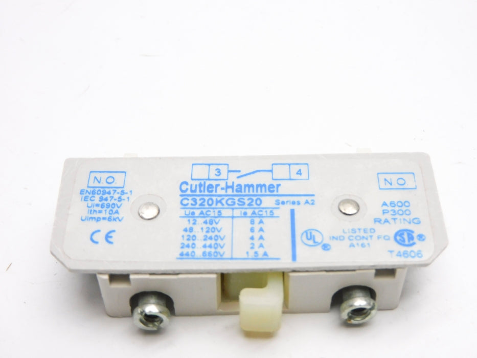 CUTLER HAMMER C320KGS20 SER. A2 440-660VAC 1.5A NSMP