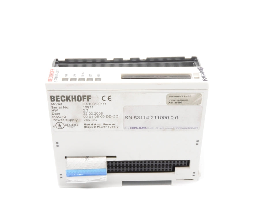 BECKHOFF CX1001-0111 (AS PICTURED) UNMP