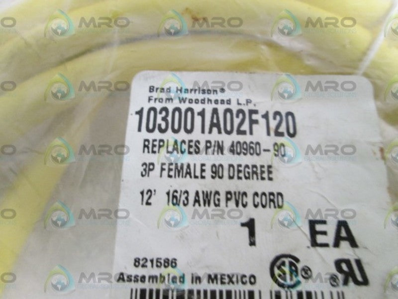 BRAD HARRISON FEMALE CORD 103001A02F120  NSNP IN BAG
