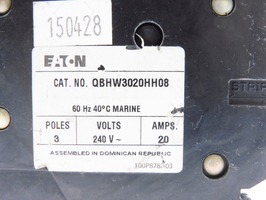 EATON QBHW3020HH08 20A 240V UNMP