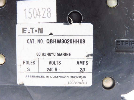EATON QBHW3020HH08 20A 240V UNMP