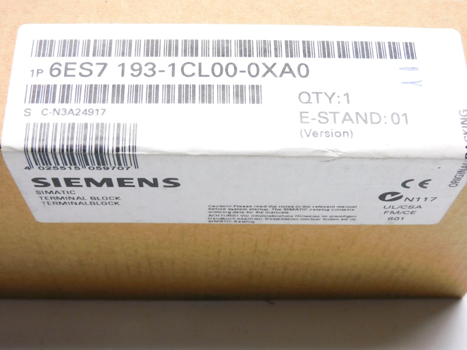 SIEMENS 6ES7193-1CL00-0XA0 VER. 01 NSFS
