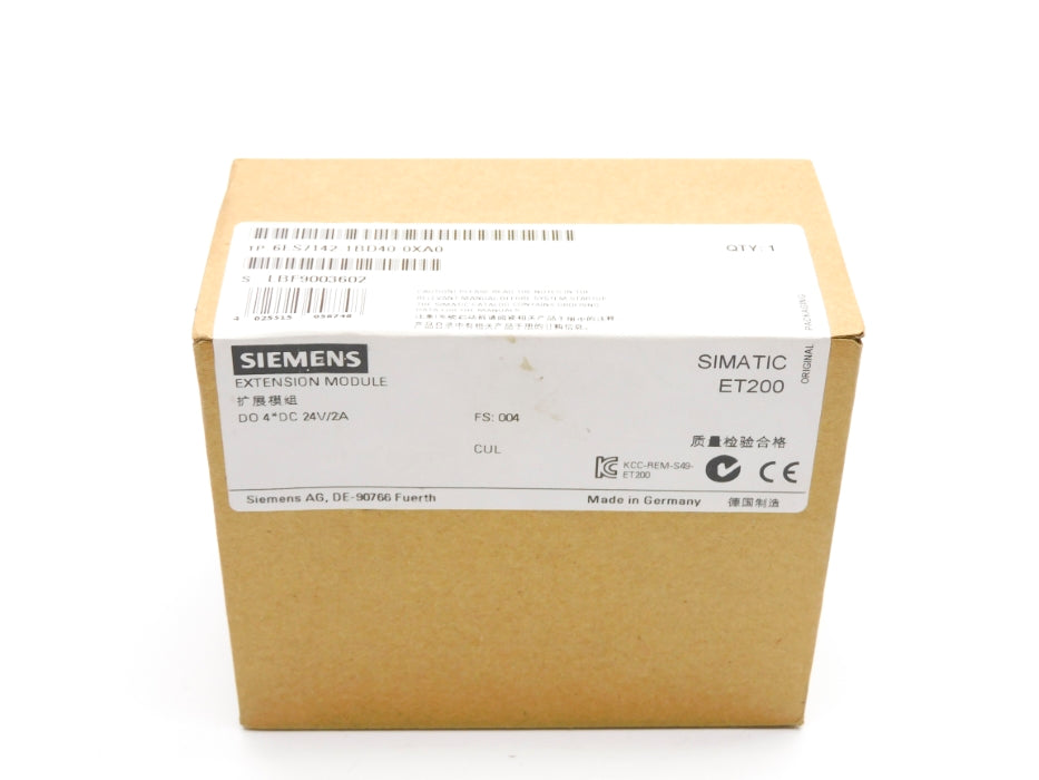 SIEMENS 6ES7142-1BD40-0XA0 VER. 004 24VDC 2A NSFS