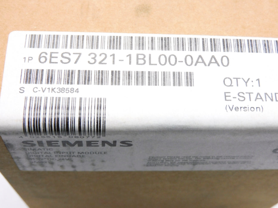 SIEMENS 6ES7321-1BL00-0AA0 24VDC NSFS