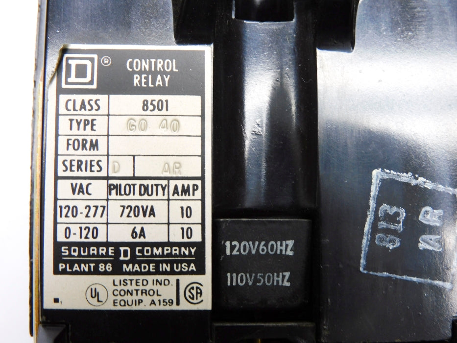 SQUARE D 8501G040 SER. D 110/120V 10A NSNP