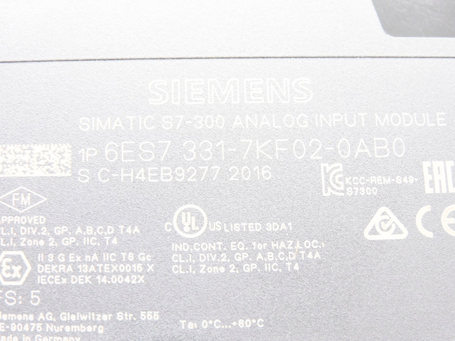 SIEMENS 6ES7331-7KF02-0AB0 NSMP