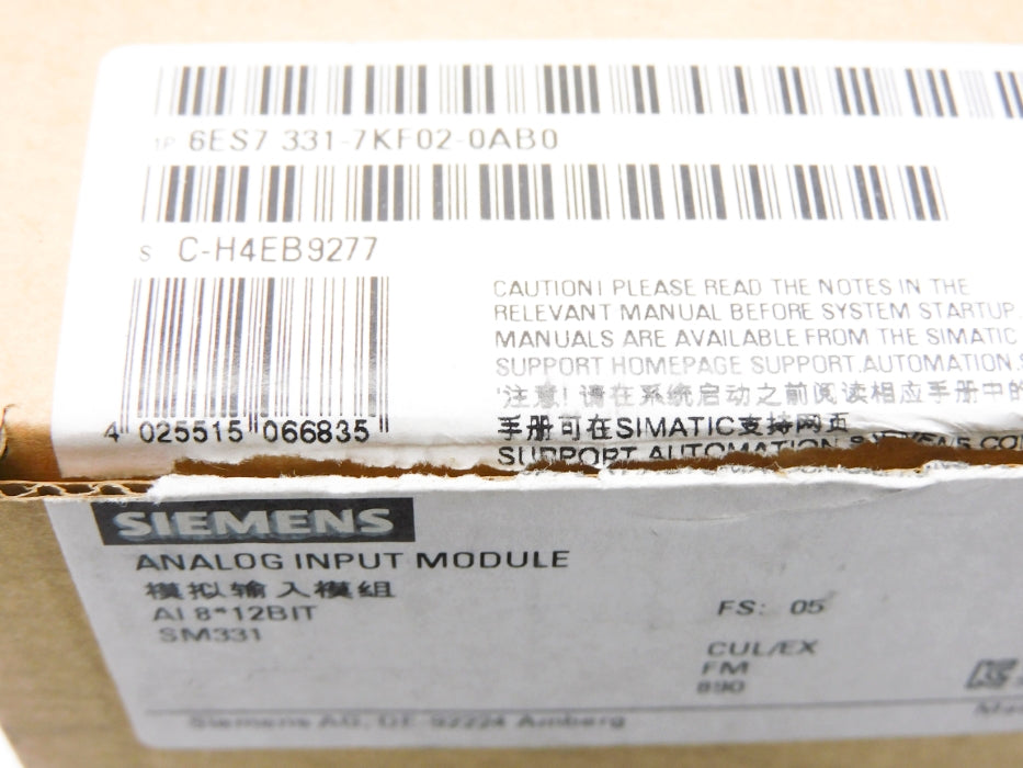 SIEMENS 6ES7331-7KF02-0AB0 NSMP