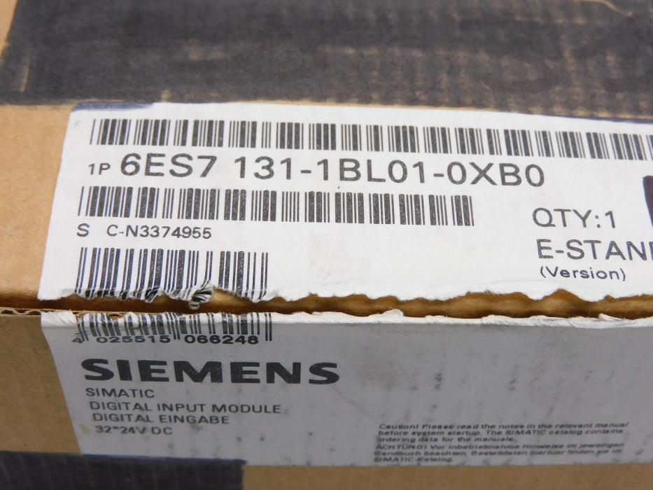 SIEMENS 6ES7131-1BL01-0XB0 24VDC NSMP