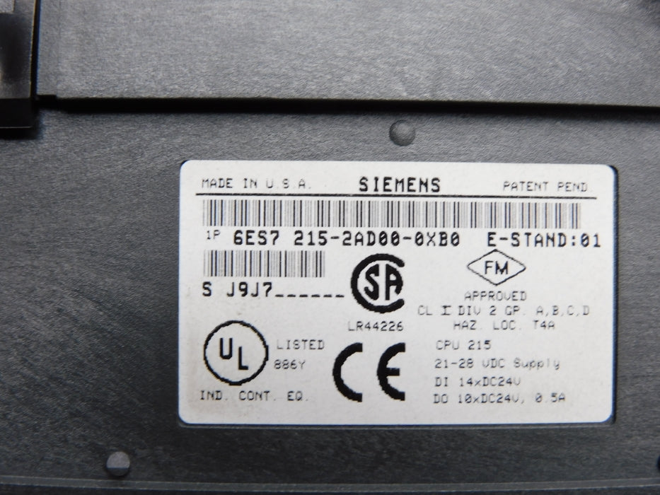 SIEMENS 6ES7215-2AD00-0XB0 NSMP