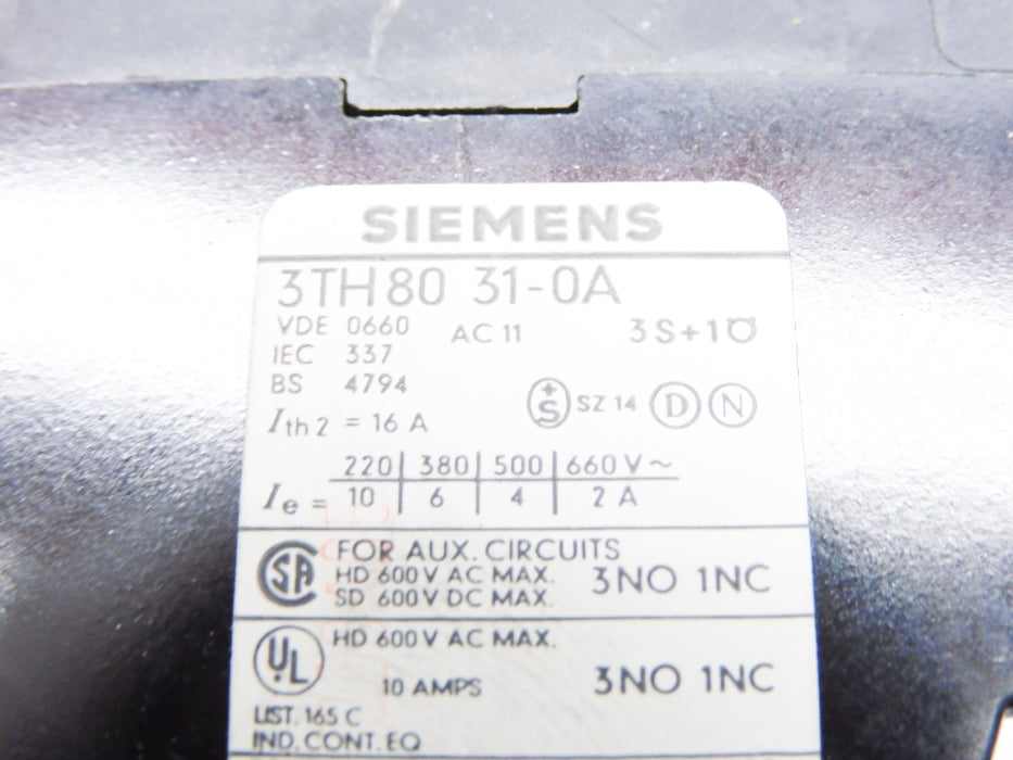 SIEMENS 3TH8031-0A 220/264V 16A NSNP