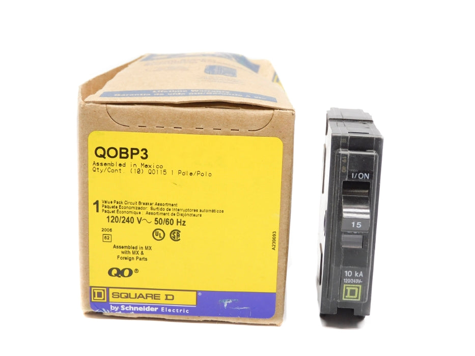 SQUARE D QOBP3 120/240V 15A (PKG OF 10) NSMP