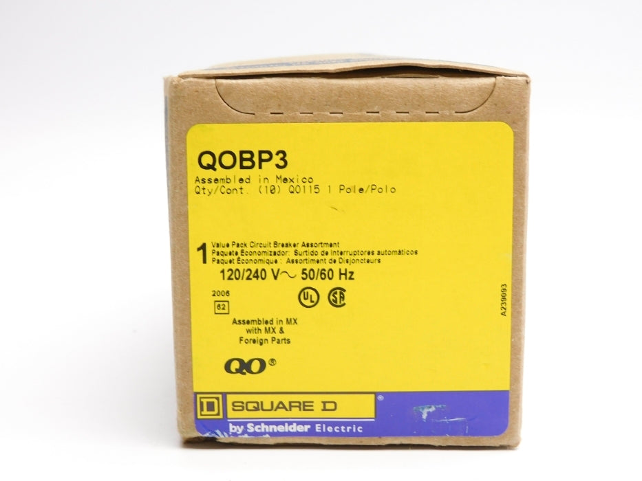 SQUARE D QOBP3 120/240V 15A (PKG OF 10) NSMP