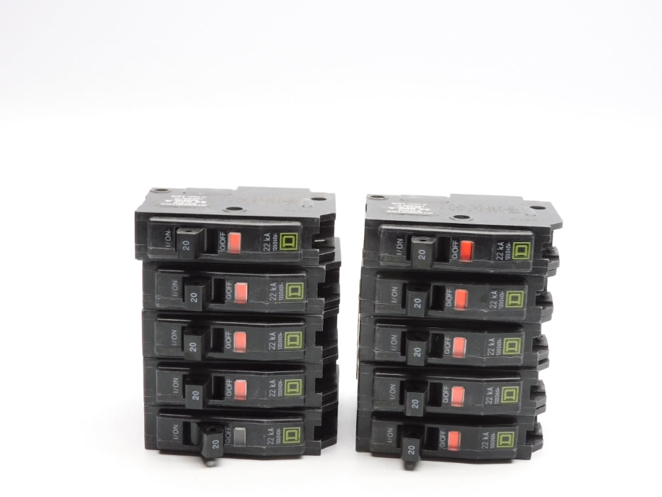 SQUARE D QO120VH 20A 120/240V (PKG OF 10) (AS PICTURED) NSMP