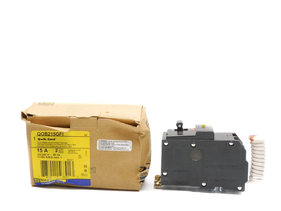 SQUARE D QOB215GFI 15A 120/240V NSMP