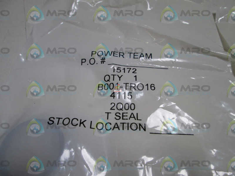 LOT OF 2 POWER TEAM T SEAL B001-TRO16 NSMP